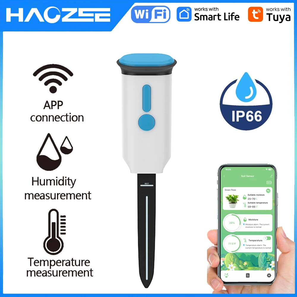 Smart Garden Products - Haozee Tuya Smart WiFi Soil Moisture