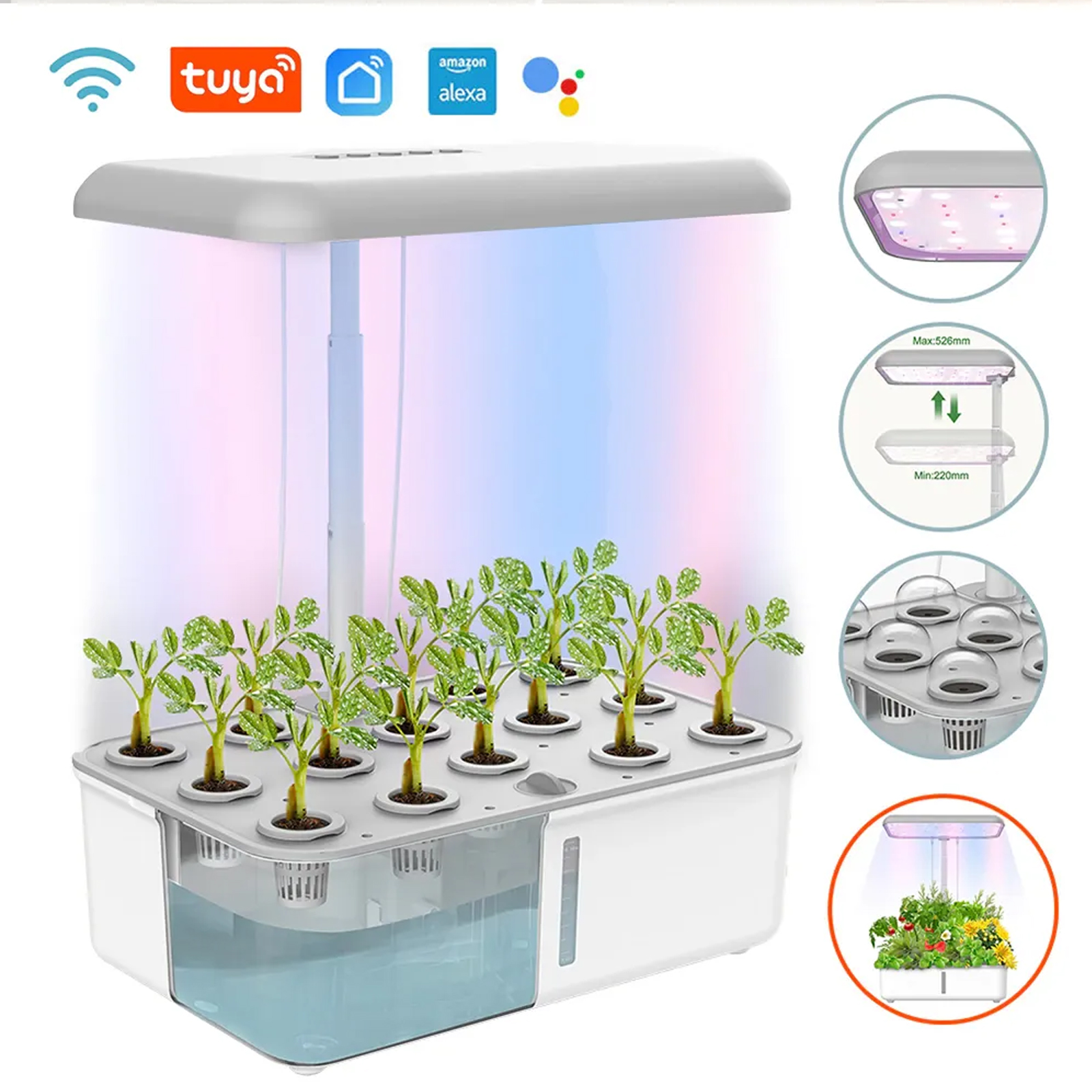 Smart Garden At Home - Tuya WiFi Plant Hydroponics System Growing