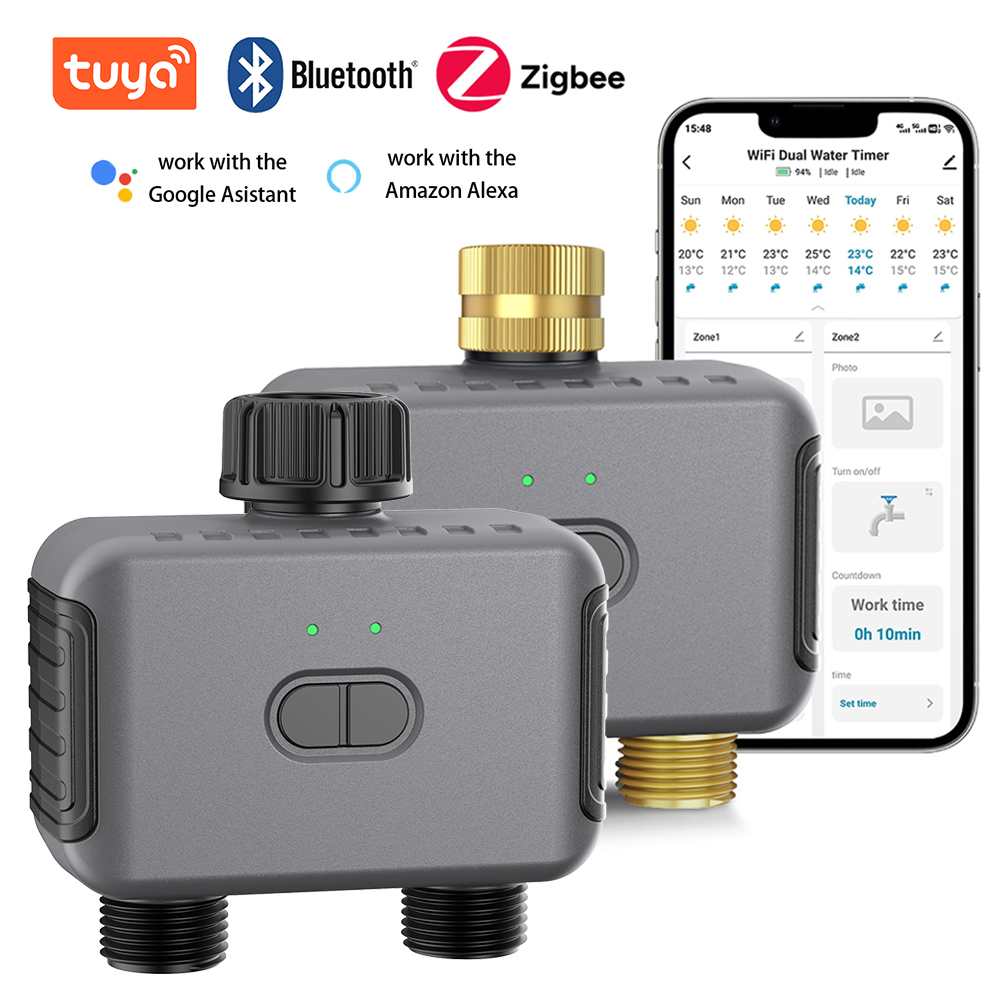 Smart Garden Water - Tuya Smart Dual Water Timer Bluetooth/Zigbee