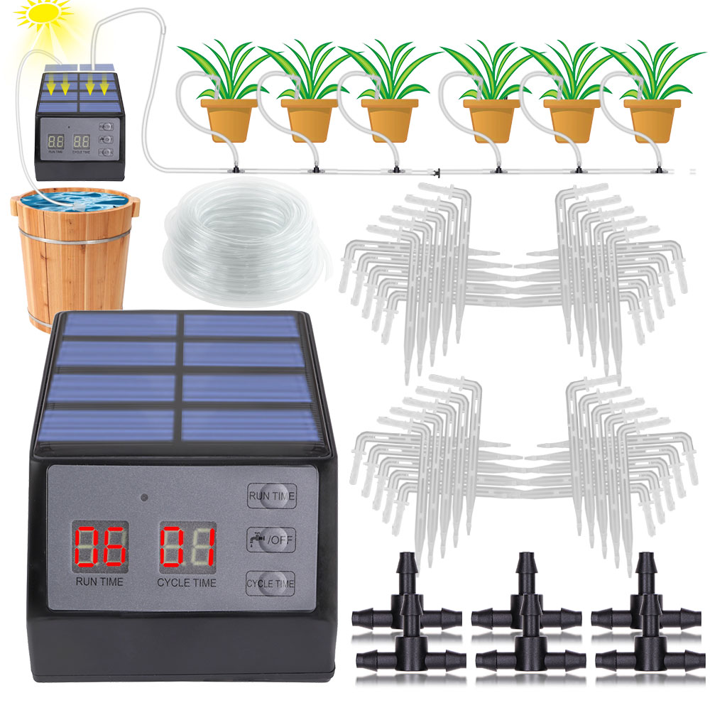 Smart Garden Hose Timer - Solar Power Timer Automatic Drip Irrigation