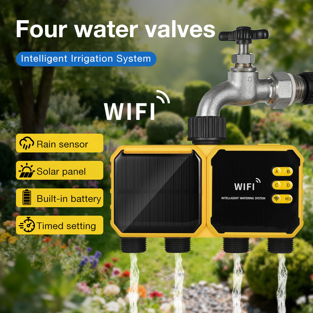 Smart Garden At Home - WiFi Solar Irrigation Timer 1/2/4 Outlets