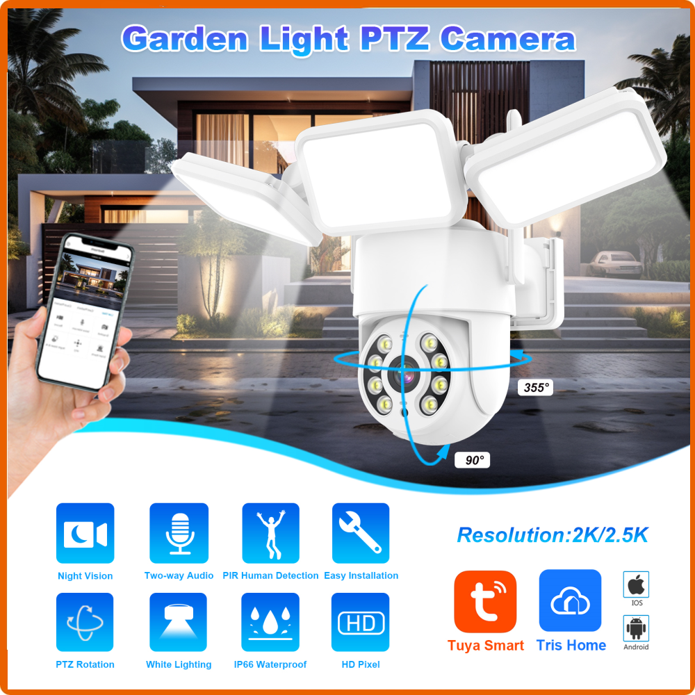 Smart Garden Ai - Garden Security Camera 4mp wireless WIFI