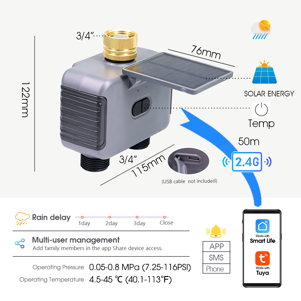 Tuay Smart Solar 2-Zone Wateri - Smart Garden Products recension och pris