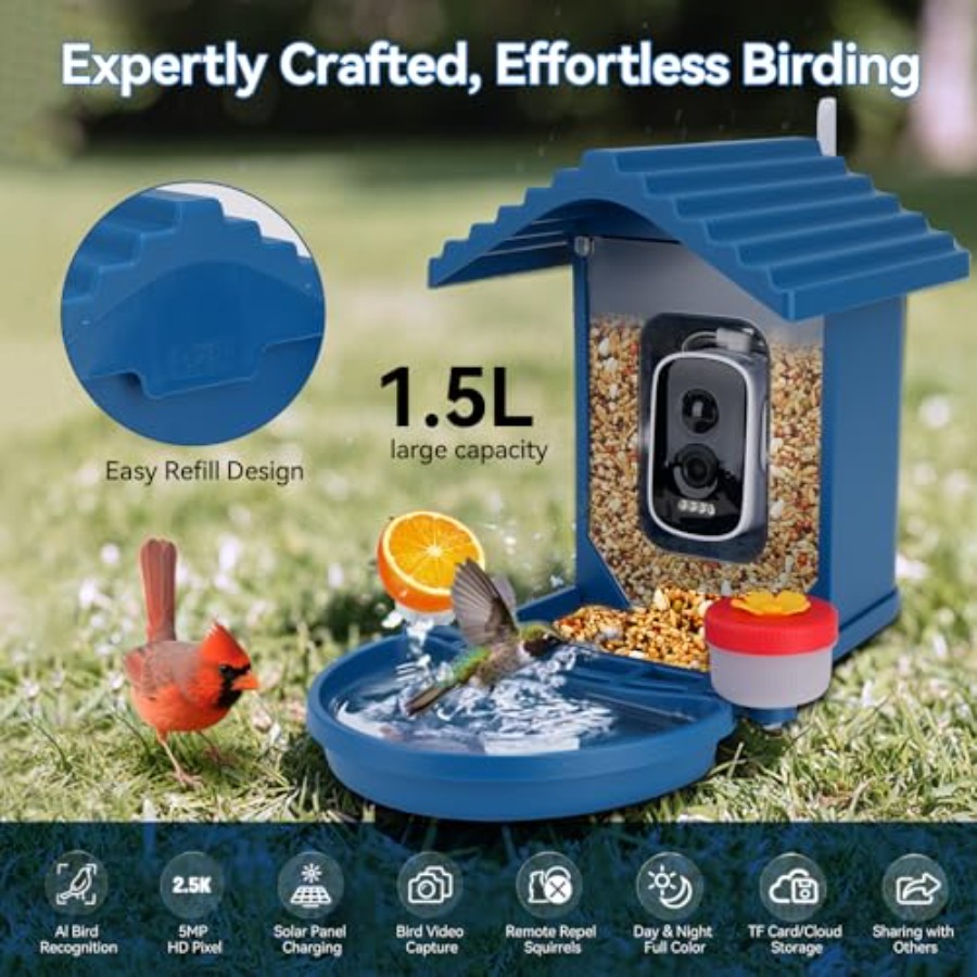 Bird Feeder with Camera Solar  - Smart Garden Ai recension och pris