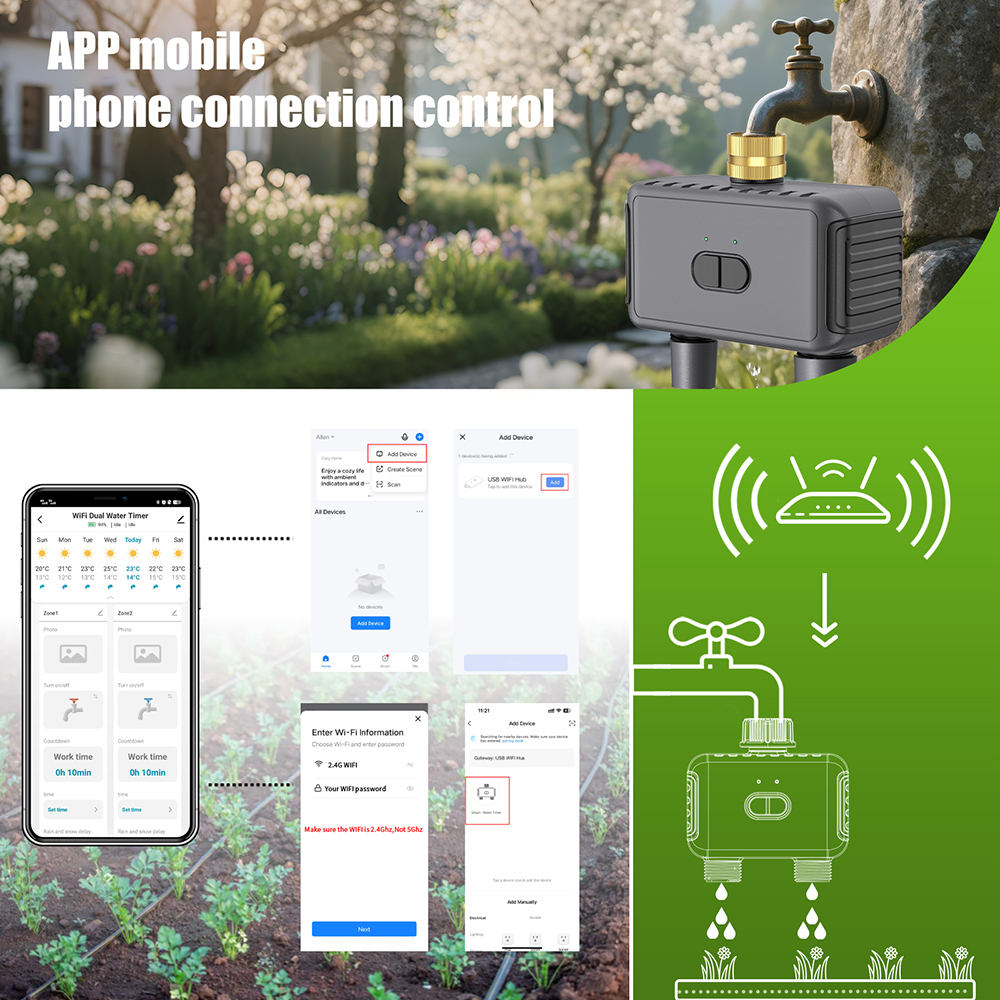 Wifi Automatic Water Timer Dua - Smart Garden Home recension och pris