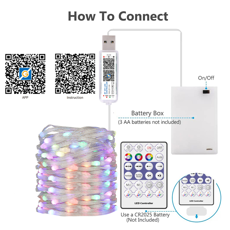 WS2812B Fairy Light String 3AA - Smart Garden Water recension och pris