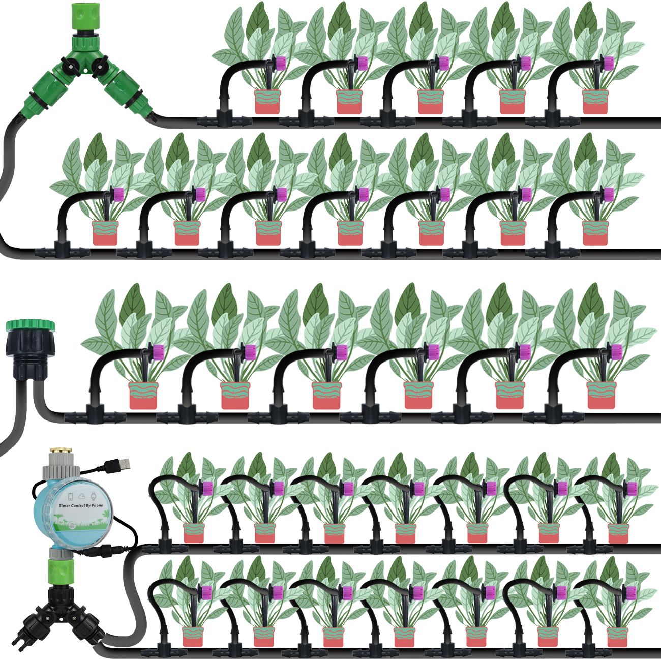 KESLA 5-50M Drip Irrigation Au - Smart Garden Hose Timer recension och pris